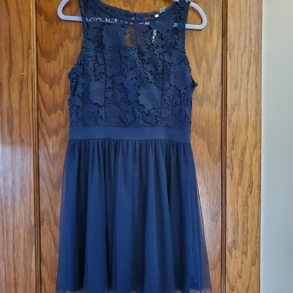 Lauren Conrad dress. Blue size medium - Picture 1 of 3